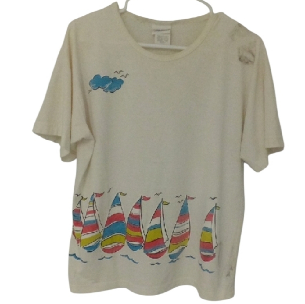 Bobbie Brooks Sailboat Graphic T-Shirt